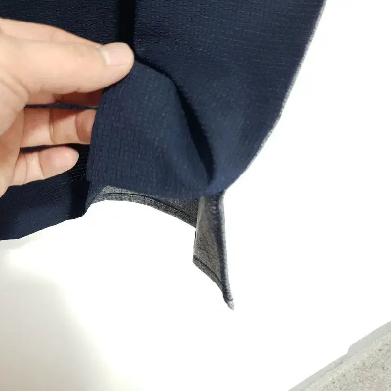 [BUNJANG] BON Woven Color Block Short Sleeve Shirt / BON 우븐 배색 노카라 반팔 100_i4204