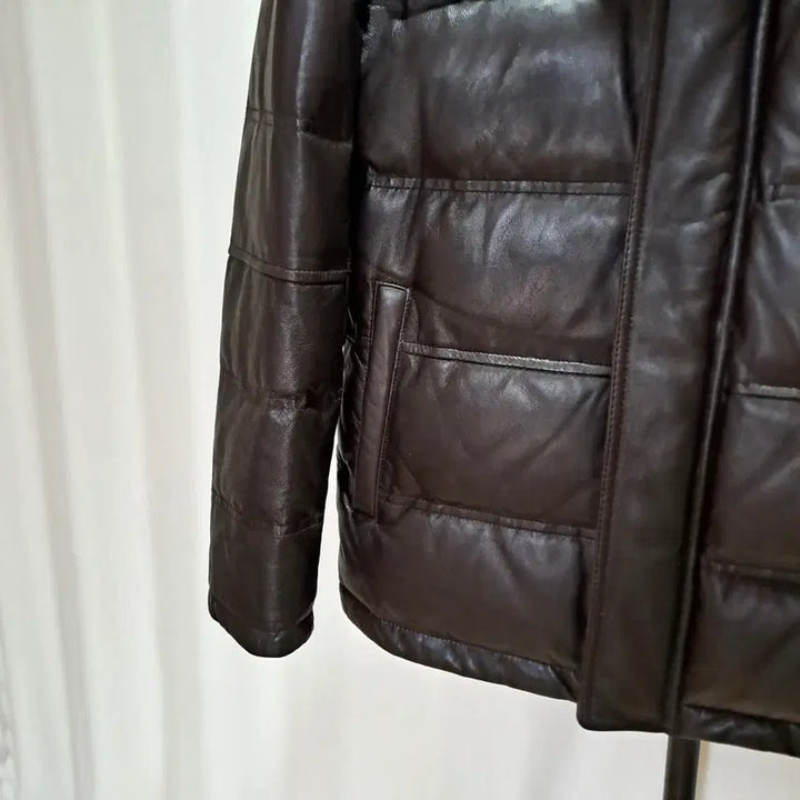 [BUNJANG] Oryany Lambskin Goose Down Padded Jacket / (새제품 택포) 오야니 램스킨 구스다운 패딩 95 B641