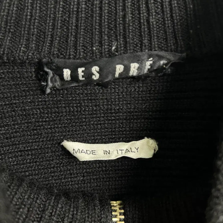 [BUNJANG] Des Pres Black Wool Knit Zip-up / Des pres 블랙 울 니트 집업