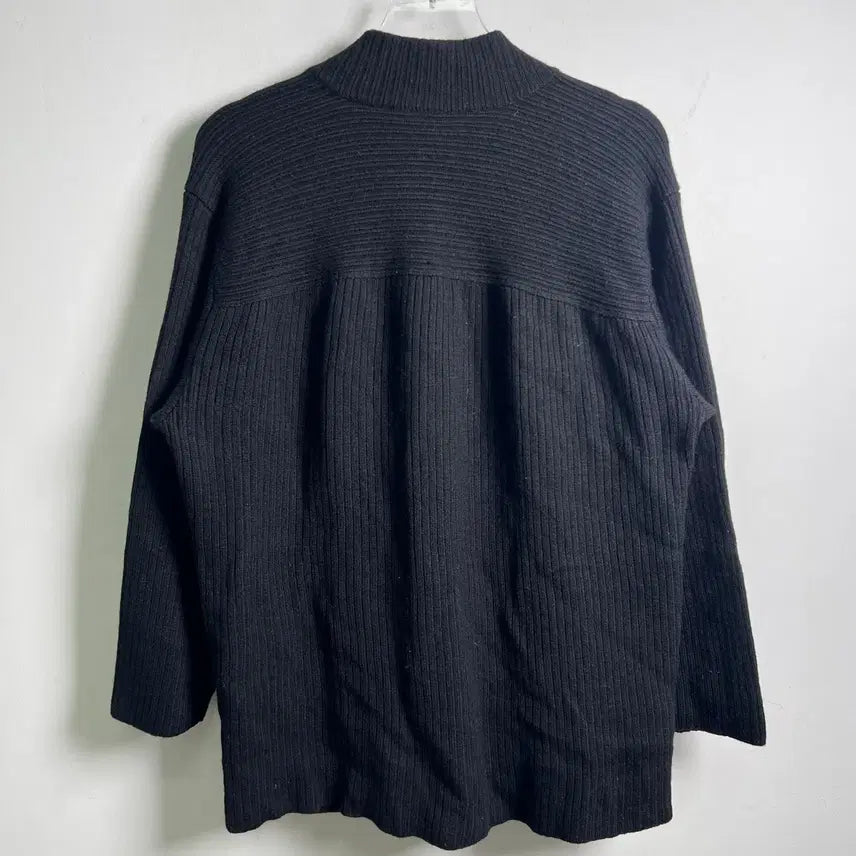 [BUNJANG] Des Pres Black Wool Knit Zip-up / Des pres 블랙 울 니트 집업