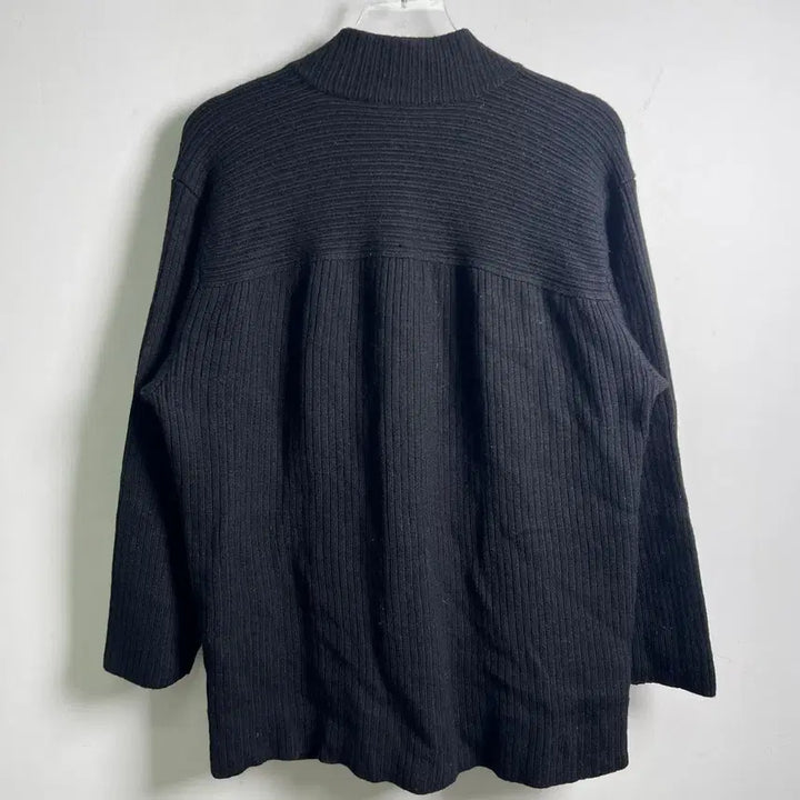 [BUNJANG] Des Pres Black Wool Knit Zip-up / Des pres 블랙 울 니트 집업