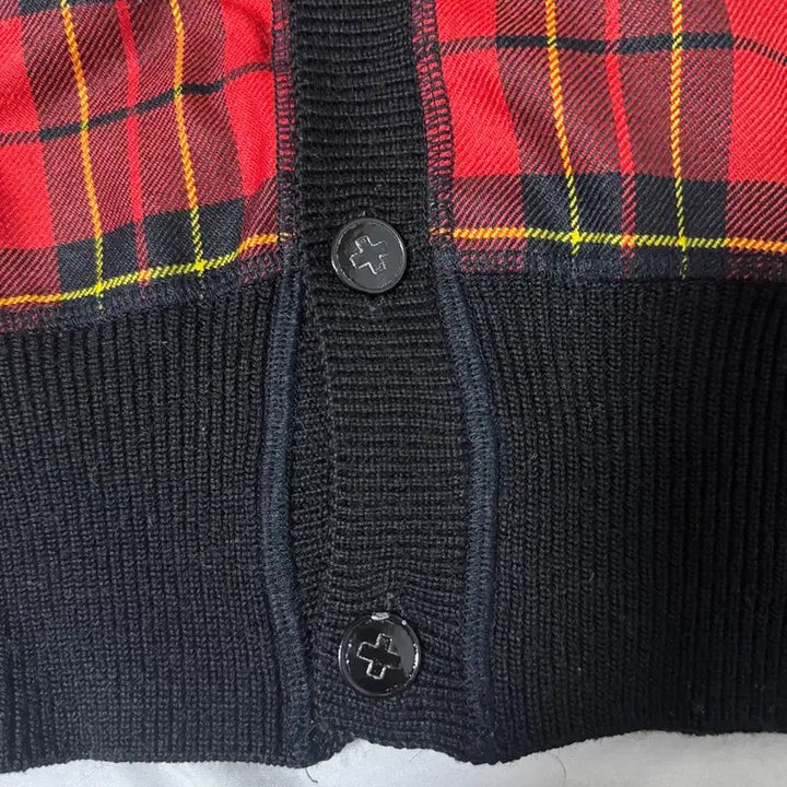 [BUNJANG] Junior Gaultier Checkered Knit Vest / 80s 주니어 고티에 체크 니트 베스트 장폴고티에