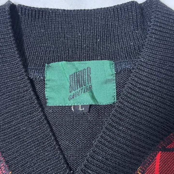 [BUNJANG] Junior Gaultier Checkered Knit Vest / 80s 주니어 고티에 체크 니트 베스트 장폴고티에