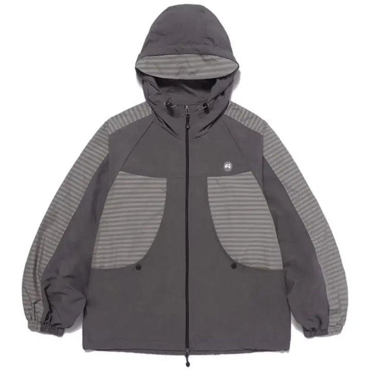 [BUNJANG] Hug Your Skin Stripe Windbreaker Jacket / 허그유어스킨 스트라이프 윈드브레이커 바람막이