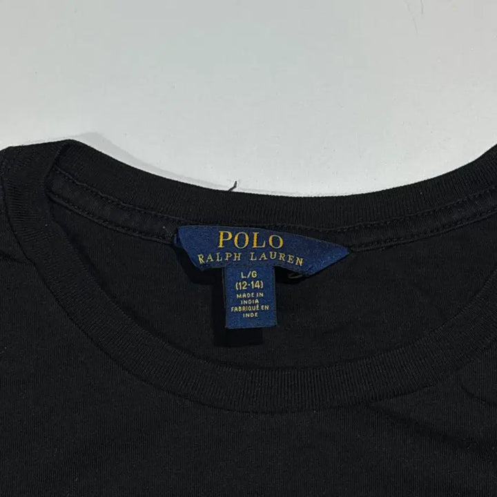 [BUNJANG] Polo Ralph Lauren Heart Sequin Black T-Shirt / 폴로랄프로렌 하트 스팽글 블랙 반팔 티셔츠