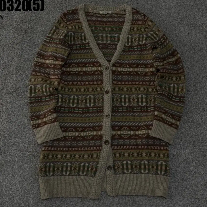 [SOLD OUT] 써스데이아일랜드 패턴 롱 가디건m 0320