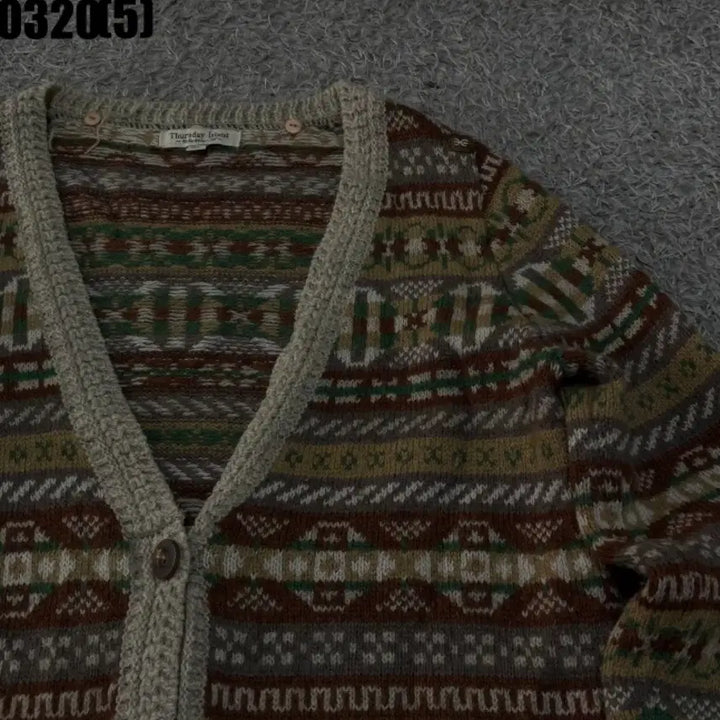 [SOLD OUT] 써스데이아일랜드 패턴 롱 가디건m 0320