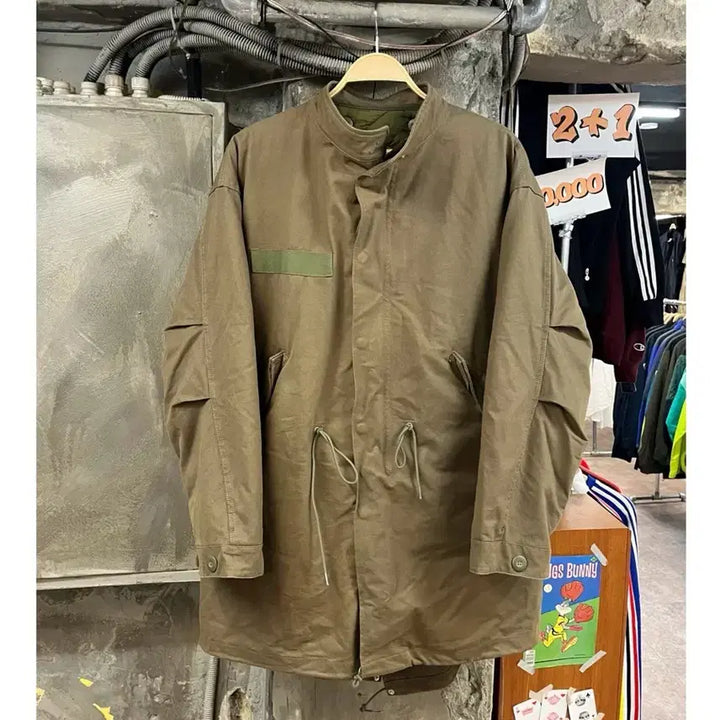 [BUNJANG] Lafarge Store Field Jacket Khaki Outer S Inner M / 라퍼지스토어 개파카 야상 자켓 카키 외피S 내피 M 
