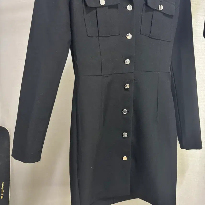 [BUNJANG] Black Belted Shirt Mini Dress / 새상품 섹시 오피스룩 블랙 벨트 셔츠 미니 원피스