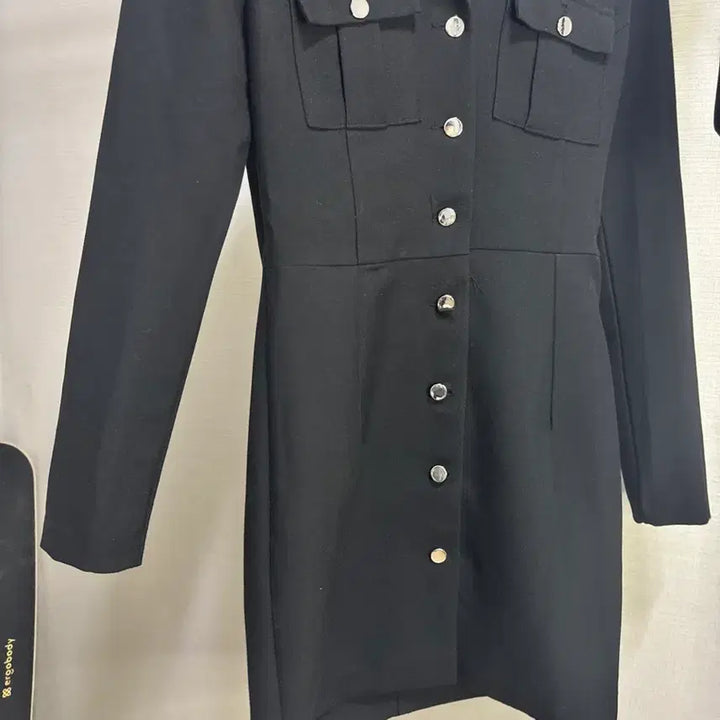 [BUNJANG] Black Belted Shirt Mini Dress / 새상품 섹시 오피스룩 블랙 벨트 셔츠 미니 원피스