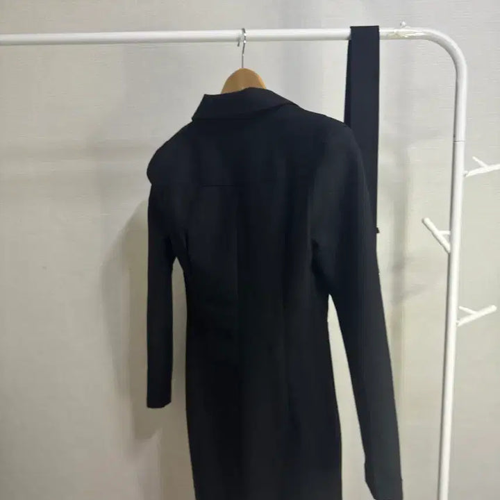 [BUNJANG] Black Belted Shirt Mini Dress / 새상품 섹시 오피스룩 블랙 벨트 셔츠 미니 원피스