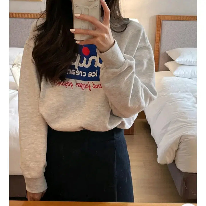 [BUNJANG] UNDERSON Cherry Sweatshirt Women&
