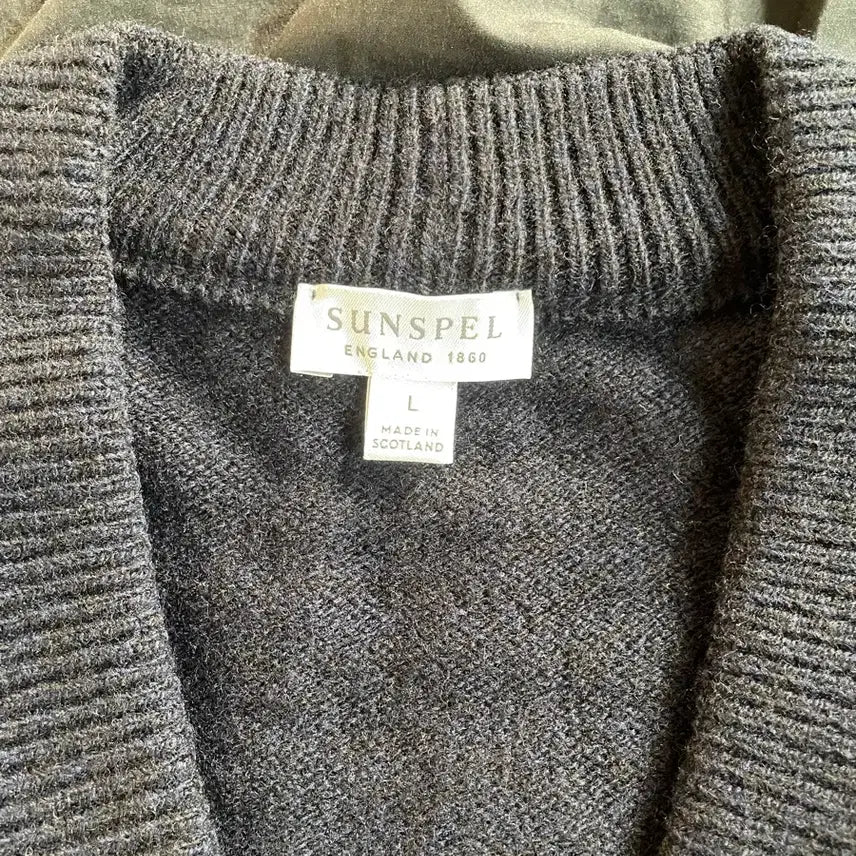 [BUNJANG] Sunspel Lambswool Cardigan Navy L / 선스펠 램스 울 가디건 네이비, L