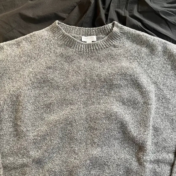 [BUNJANG] Sunspel Lambswool Jumper Gray, L / 선스펠 램스 울 스웨터 그레이, L