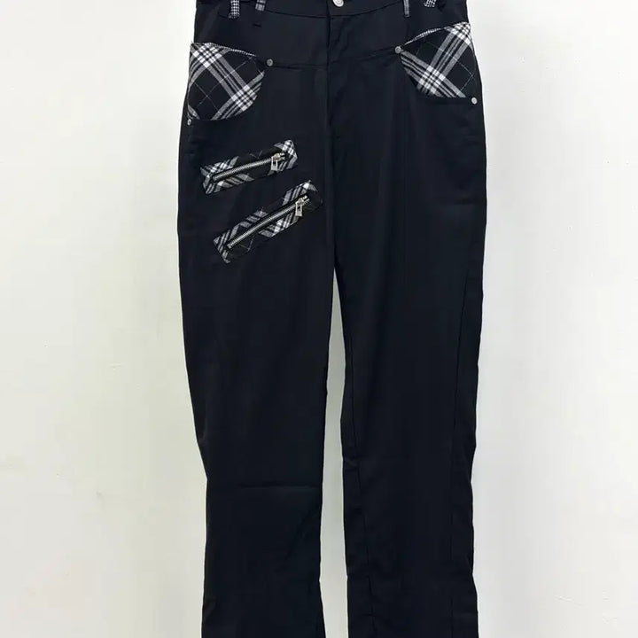 [BUNJANG] Vintage Punk Rock Black Low-Rise Cotton Pants / 일본빈티지 펑크룩 락시크 블랙 로우라이즈 코튼 팬츠 바지