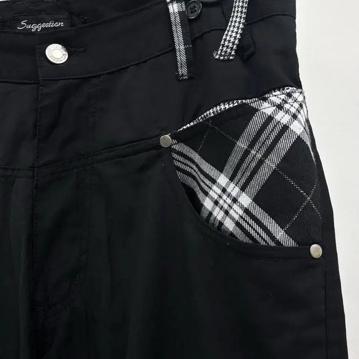 [BUNJANG] Vintage Punk Rock Black Low-Rise Cotton Pants / 일본빈티지 펑크룩 락시크 블랙 로우라이즈 코튼 팬츠 바지