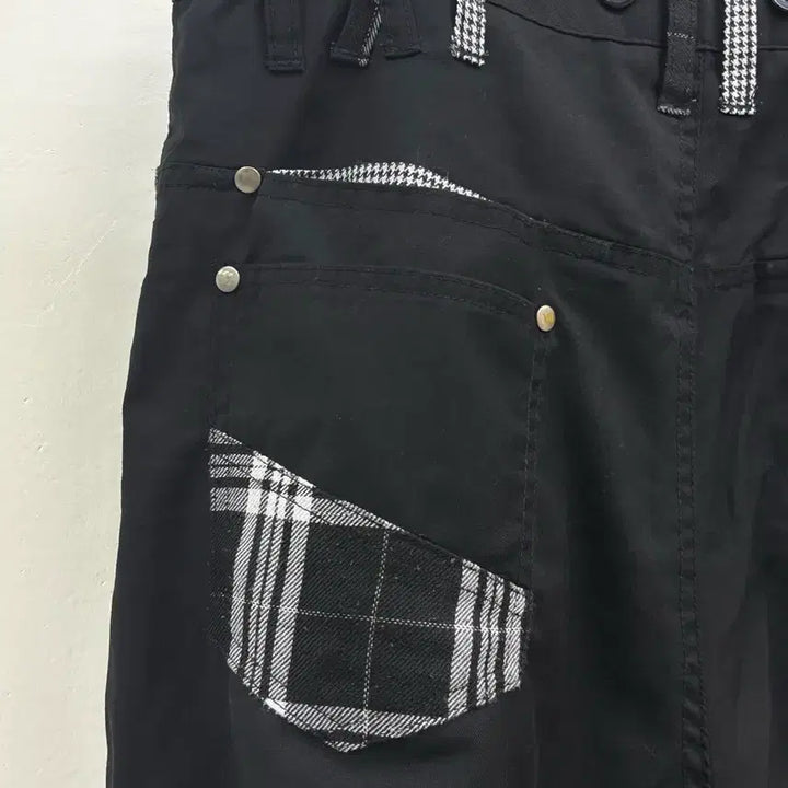 [BUNJANG] Vintage Punk Rock Black Low-Rise Cotton Pants / 일본빈티지 펑크룩 락시크 블랙 로우라이즈 코튼 팬츠 바지