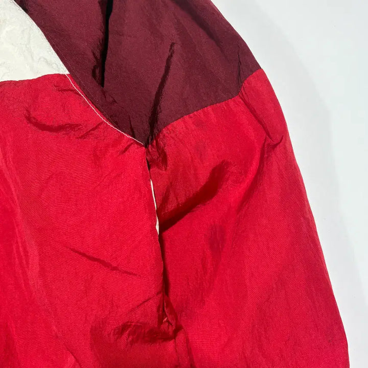 [BUNJANG] Nike Red Color Block Anorak Windbreaker / 나이키 레드 배색 아노락 바람막이