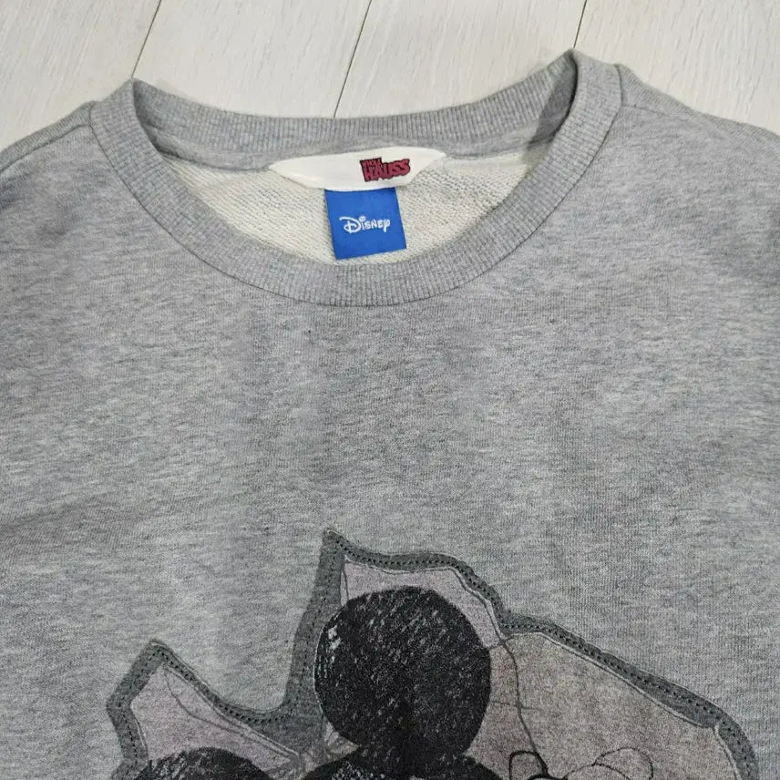 [SOLD OUT] 미키마우스 회색 레이스 소매 맨투맨