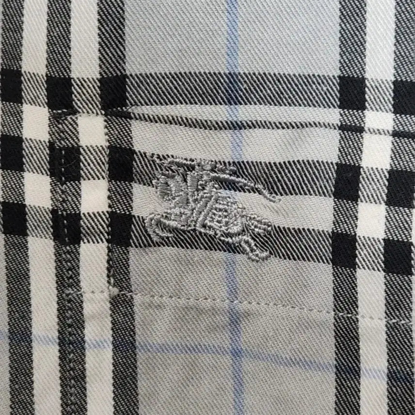 [BUNJANG] Burberry Checkered Shirt Casual Wear / (L) 버버리 남방 체크 셔츠 포켓 캐주얼 매장판