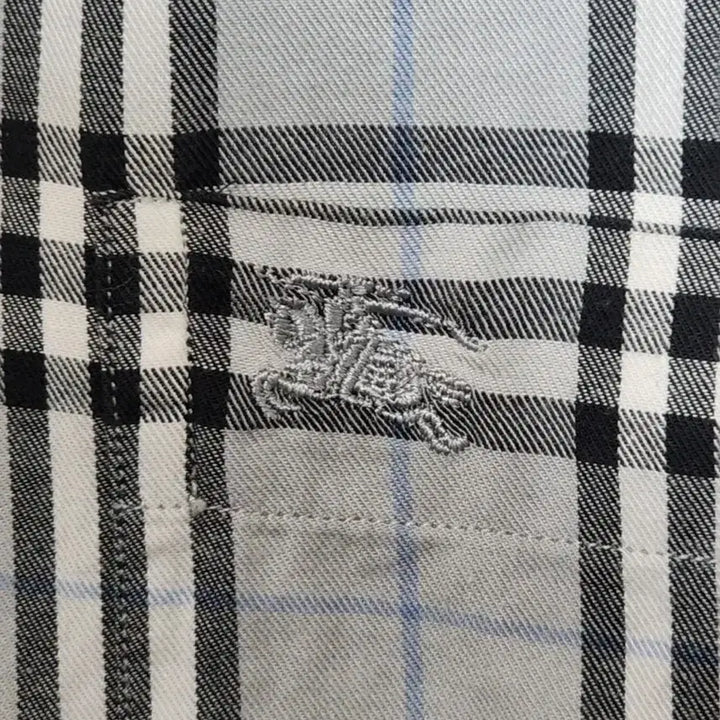 [BUNJANG] Burberry Checkered Shirt Casual Wear / (L) 버버리 남방 체크 셔츠 포켓 캐주얼 매장판