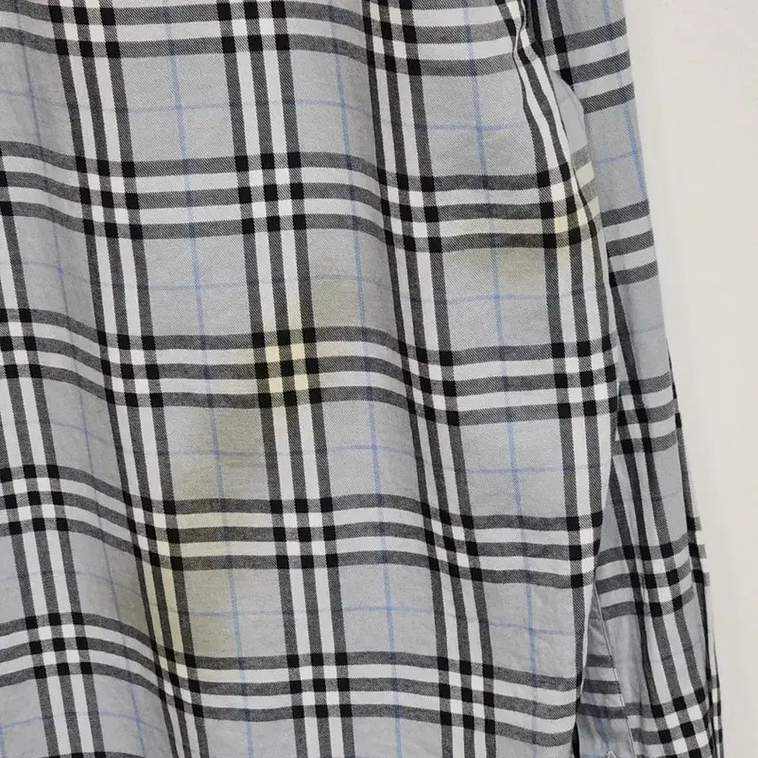 [BUNJANG] Burberry Checkered Shirt Casual Wear / (L) 버버리 남방 체크 셔츠 포켓 캐주얼 매장판