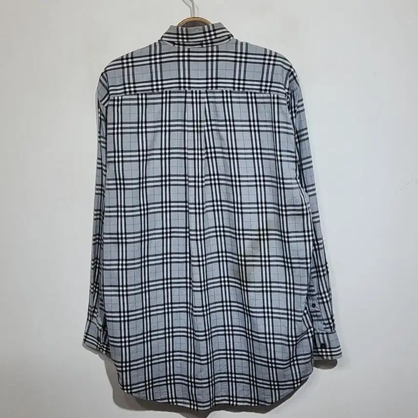 [BUNJANG] Burberry Checkered Shirt Casual Wear / (L) 버버리 남방 체크 셔츠 포켓 캐주얼 매장판