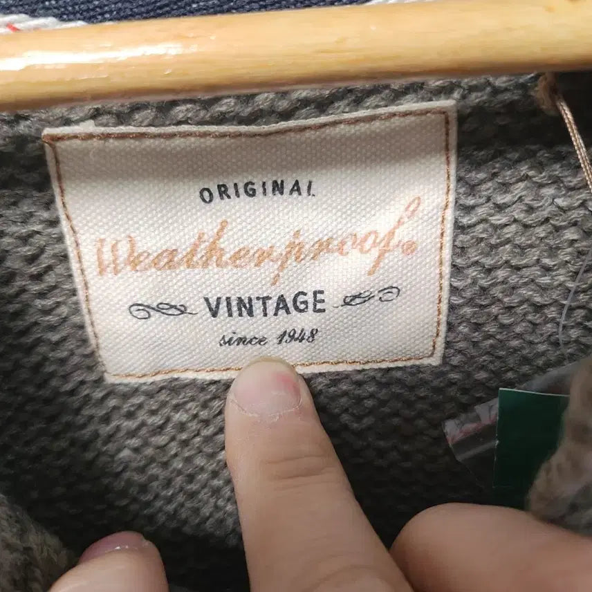 [BUNJANG] Nordic Pattern Shawl Collar Knit Sweater / [XL] 노르딕 패턴 숄카라 니트