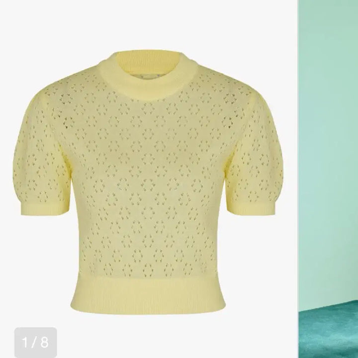 [BUNJANG] Margarine Fingers Punching Knit - Yellow / 마가린 핑거스 Punching Knit - Yellow