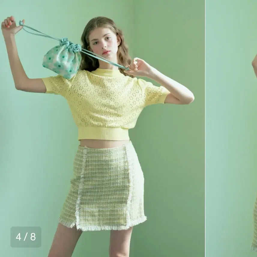 [BUNJANG] Margarine Fingers Punching Knit - Yellow / 마가린 핑거스 Punching Knit - Yellow