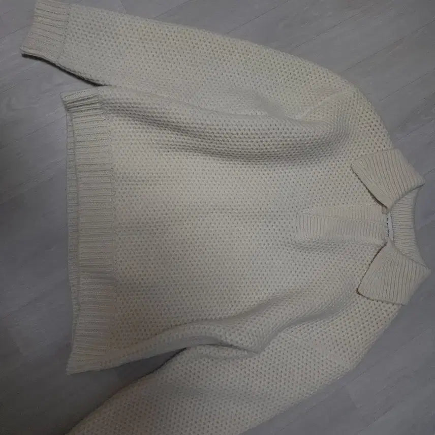 [SOLD OUT] 렉토 청키 케이블 니트 M 아이보리