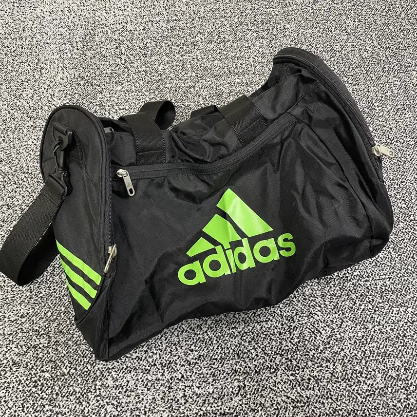 [BUNJANG] Adidas Diablo Duffel Bag Black Green / 빈티지9. 아디다스 디아블로 더플백 보스턴백 가방 블랙 그린 몬스터깔