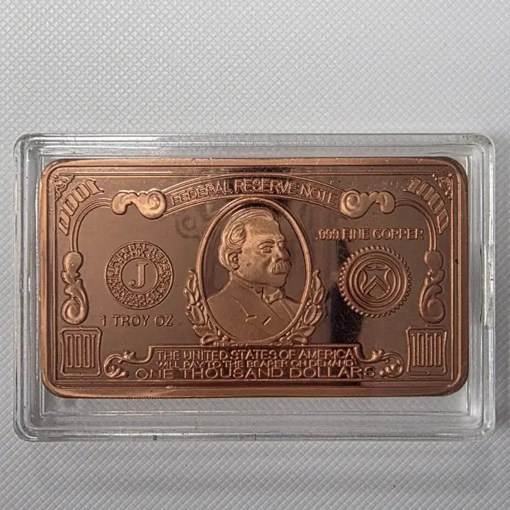 [BUNJANG] ZK1901 1oz Copper Bar / 미국 천달러지폐 도안 1온스 순 구리바 ZK1901