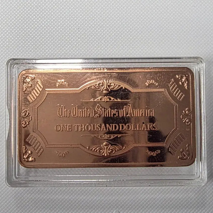 [BUNJANG] ZK1901 1oz Copper Bar / 미국 천달러지폐 도안 1온스 순 구리바 ZK1901