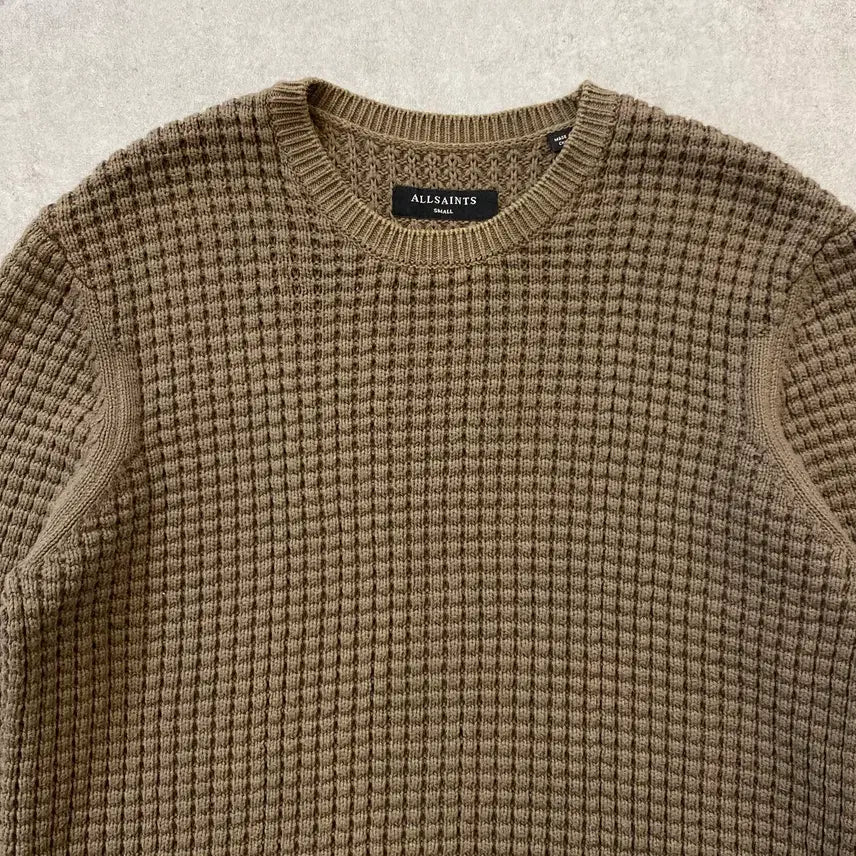[BUNJANG] ALLSAINTS Brown Cotton Knit Sweater / [S] ALLSAINTS 올세인츠 브라운 코튼 니트