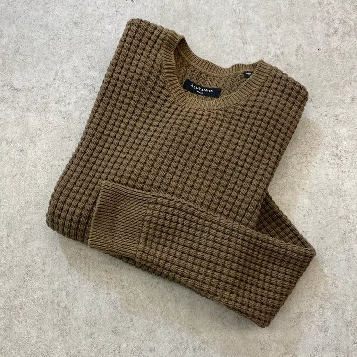 [BUNJANG] ALLSAINTS Brown Cotton Knit Sweater / [S] ALLSAINTS 올세인츠 브라운 코튼 니트