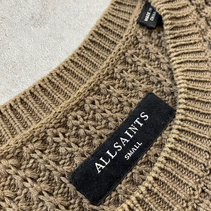 [BUNJANG] ALLSAINTS Brown Cotton Knit Sweater / [S] ALLSAINTS 올세인츠 브라운 코튼 니트