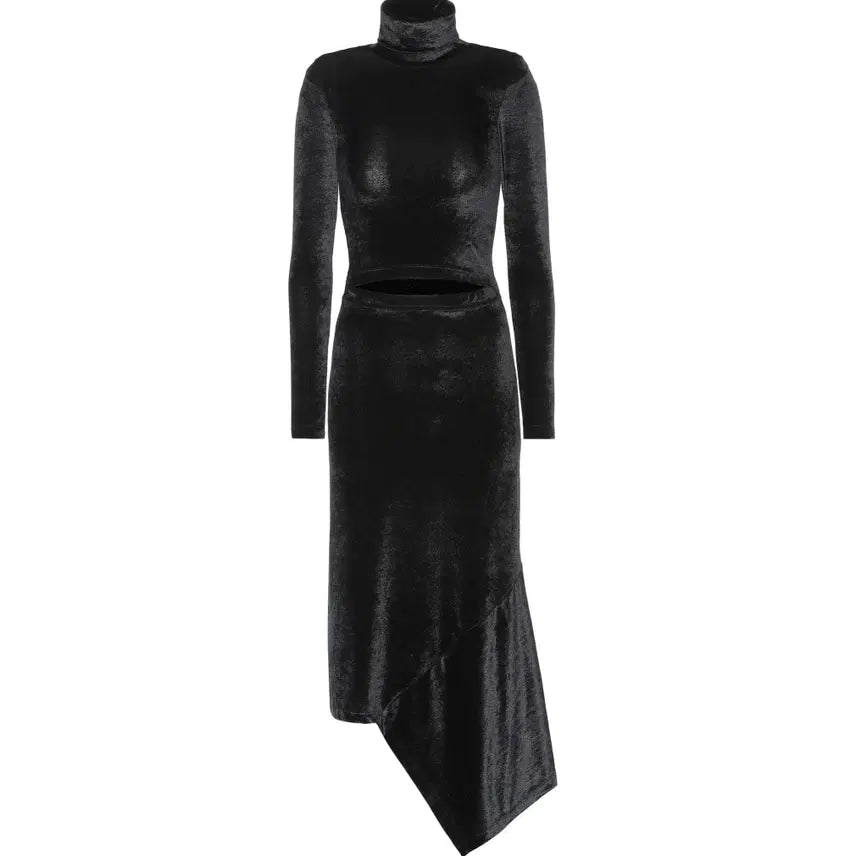 [BUNJANG] VETEMENTS Black Velvet Mini Dress / (-75%) 베트멍 VETEMENTS 신상 블랙 벨벳 미니 원피스 드레스