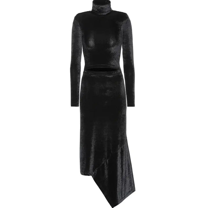 [BUNJANG] VETEMENTS Black Velvet Mini Dress / (-75%) 베트멍 VETEMENTS 신상 블랙 벨벳 미니 원피스 드레스