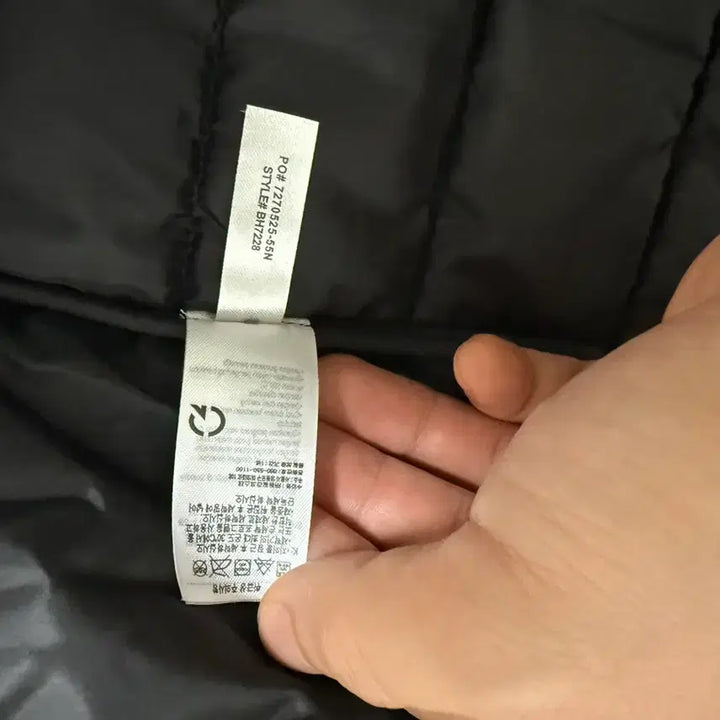 [BUNJANG] Lacoste Black Lightweight Hooded Padded Jacket / 라코스테 블랙 경량 후드 패딩 54사이즈