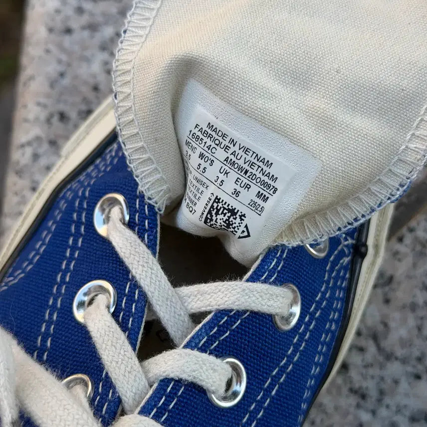 [BUNJANG] Converse Chuck 70 Low Vintage Canvas Rush Blue Sneakers / Converse 컨버스 척 70 로우 빈티지 캔버스 러쉬 블루