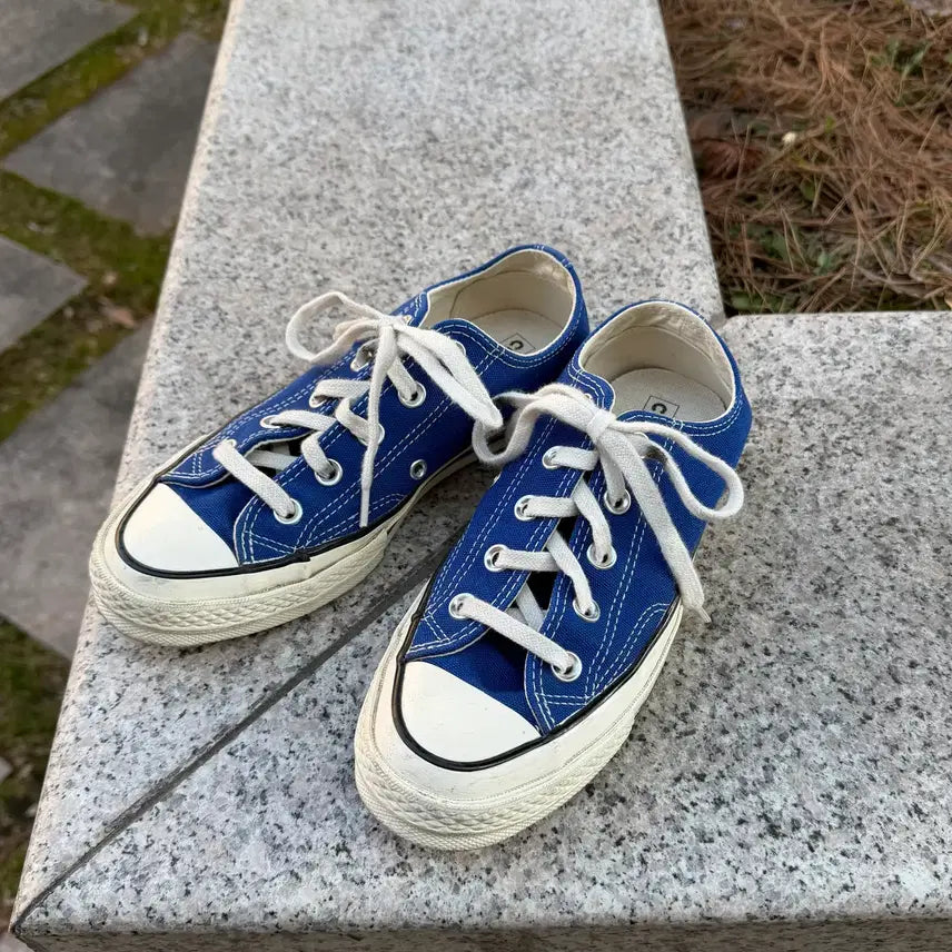 [BUNJANG] Converse Chuck 70 Low Vintage Canvas Rush Blue Sneakers / Converse 컨버스 척 70 로우 빈티지 캔버스 러쉬 블루