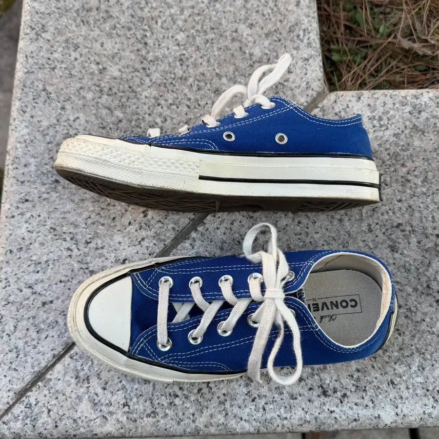 [BUNJANG] Converse Chuck 70 Low Vintage Canvas Rush Blue Sneakers / Converse 컨버스 척 70 로우 빈티지 캔버스 러쉬 블루