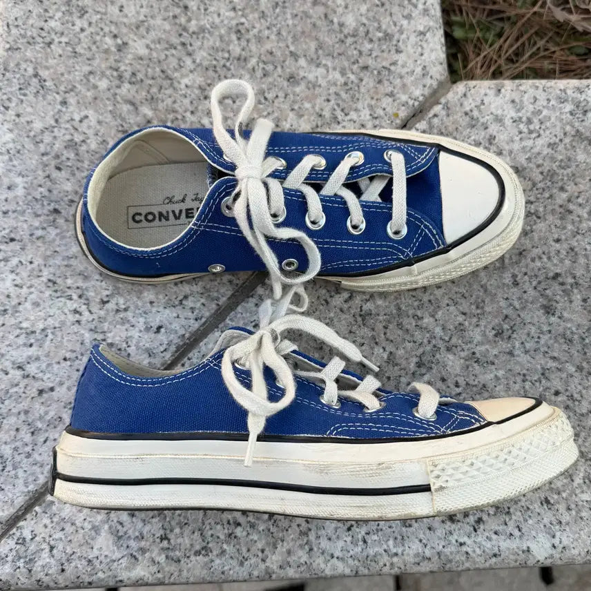 [BUNJANG] Converse Chuck 70 Low Vintage Canvas Rush Blue Sneakers / Converse 컨버스 척 70 로우 빈티지 캔버스 러쉬 블루