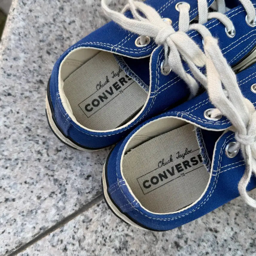 [BUNJANG] Converse Chuck 70 Low Vintage Canvas Rush Blue Sneakers / Converse 컨버스 척 70 로우 빈티지 캔버스 러쉬 블루