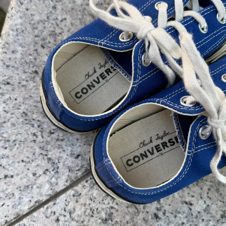 [BUNJANG] Converse Chuck 70 Low Vintage Canvas Rush Blue Sneakers / Converse 컨버스 척 70 로우 빈티지 캔버스 러쉬 블루