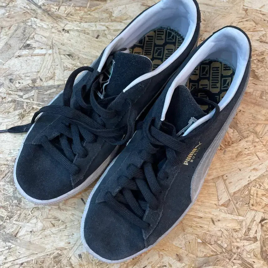 [BUNJANG] Puma Suede Black Sneakers 270 / 푸마 스웨이드 블랙 스니커즈 270