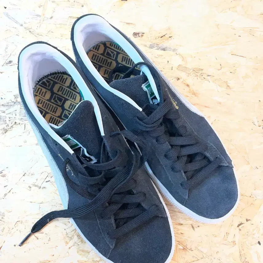 [BUNJANG] Puma Suede Black Sneakers 270 / 푸마 스웨이드 블랙 스니커즈 270