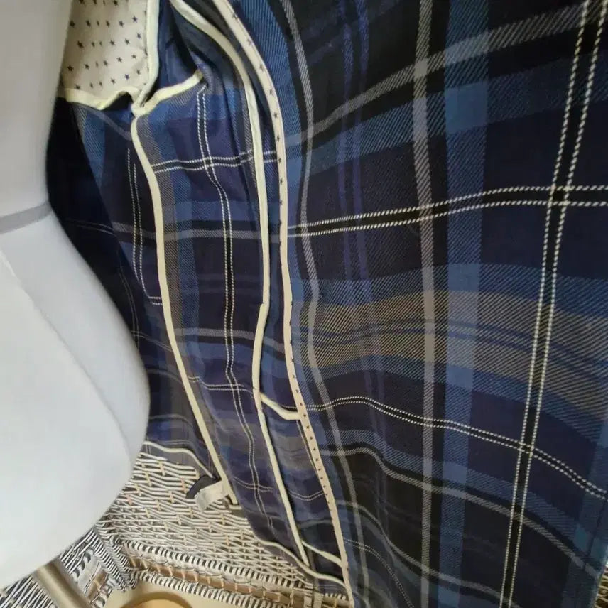 [BUNJANG] Tommy Hilfiger Check Double Breasted Trench Coat / 타미힐피거 체크 더블 블레스트 트렌치
