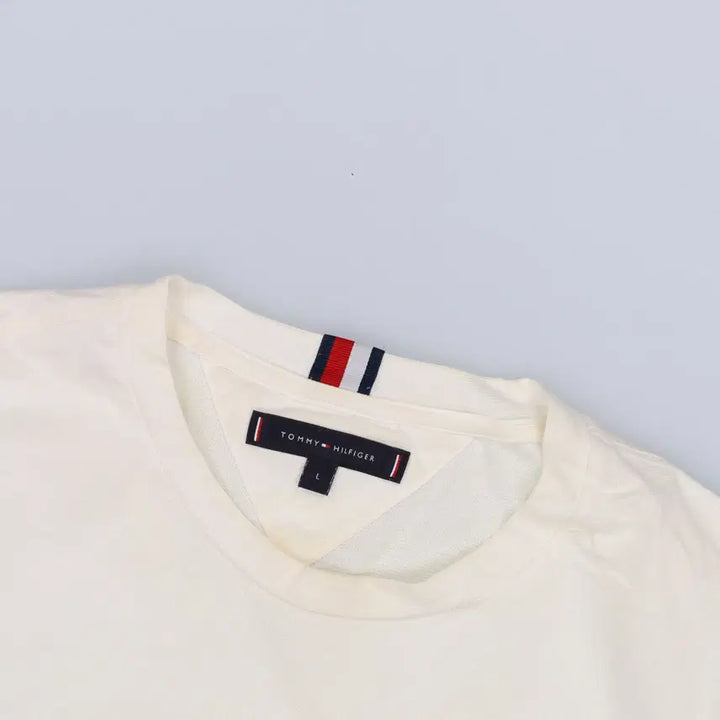 [BUNJANG] Tommy Hilfiger White Short Sleeve T-shirt / L 타미힐피거 화이트 반팔티 0320H1